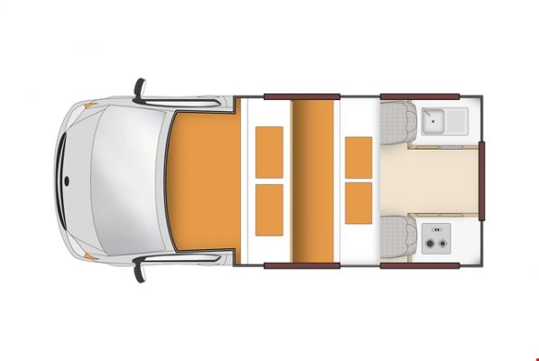 CamperApolloAustralienEndeavour FloorplanNight