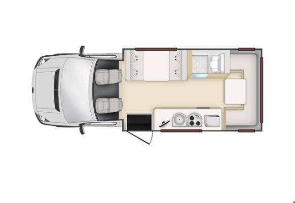 CamperApolloAustralienEuroDeluxe FloorplanDay