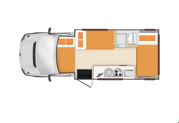 CamperApolloAustralienEuroDeluxe FloorplanNight