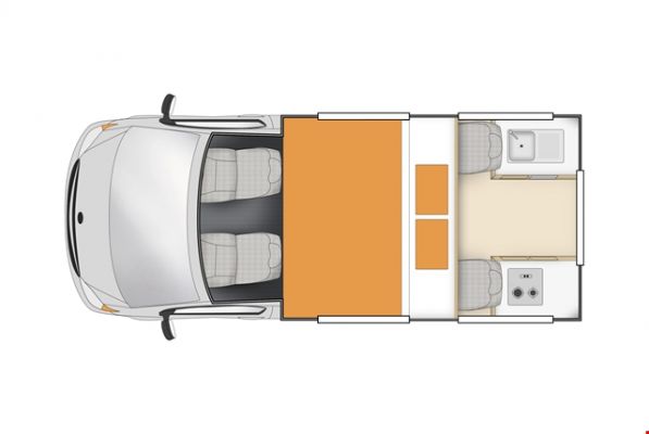 CamperApolloAustralienHitopCamper FloorplanNight