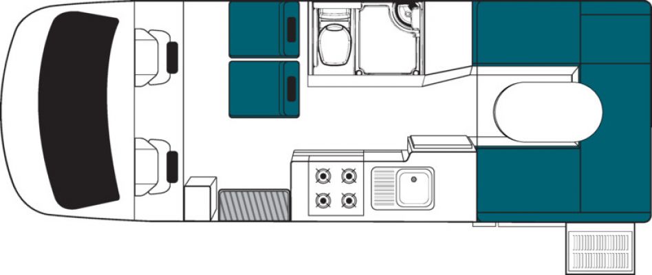 CamperMauiAustralienCascade FloorplanDay