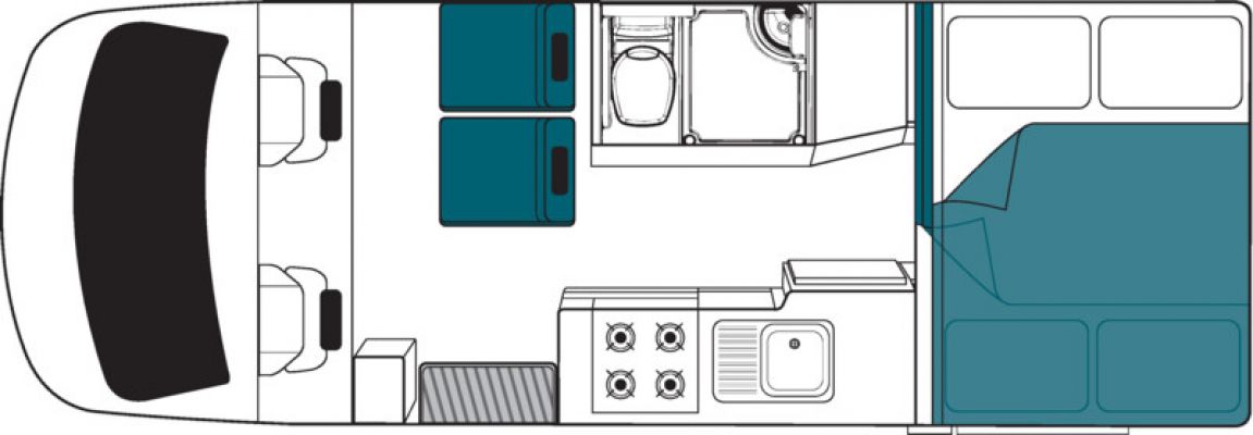 CamperMauiAustralienCascade FloorplanNight