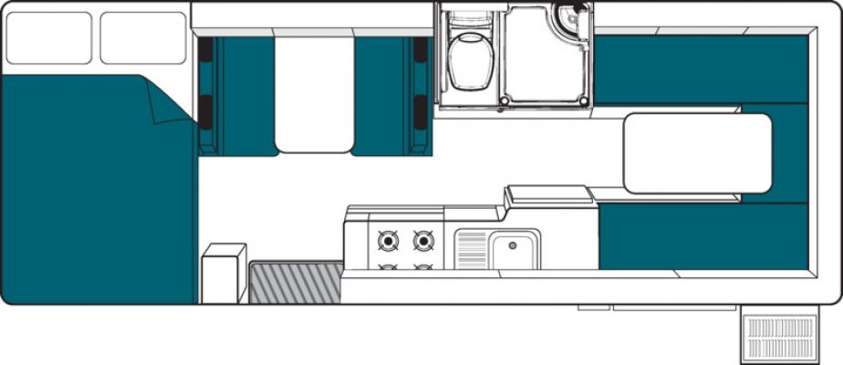 CamperMauiAustralienRiver FloorplanDay