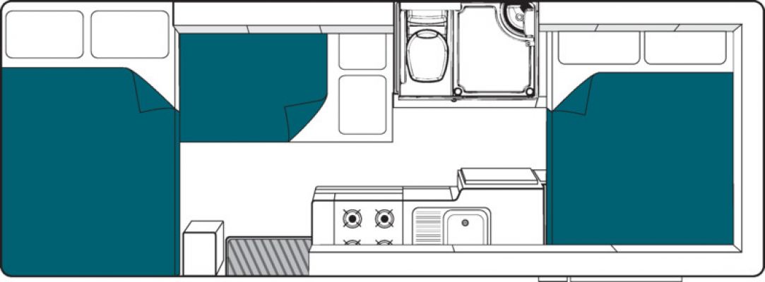 CamperMauiAustralienRiver FloorplanNight