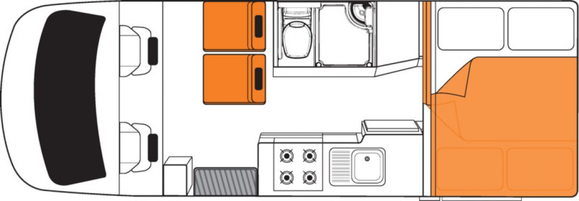 CamperBritzNeuseelandDiscovery FloorplanNight