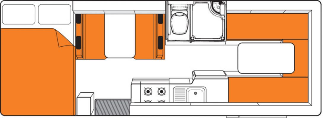 CamperBritzNeuseelandExplorer FloorplanDay