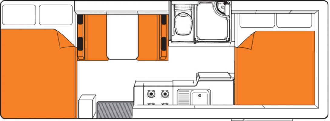 CamperBritzNeuseelandExplorer FloorplanNight