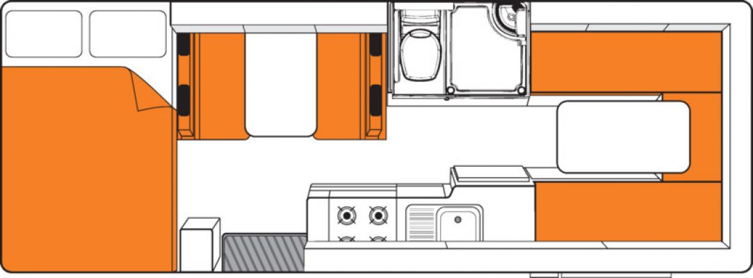 CamperBritzNeuseelandFrontier FloorplanDay