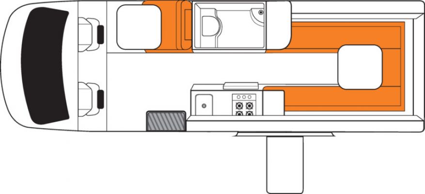 CamperBritzNeuseelandVenturer FloorplanDay