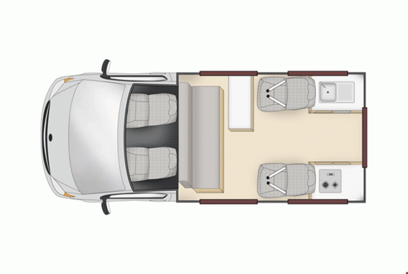 CamperApolloNeuseelandEndeavour FloorplanDay