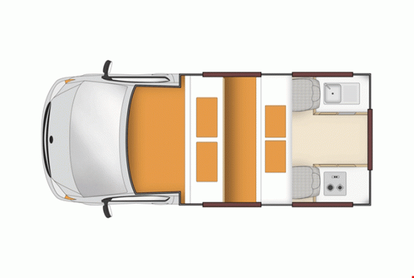 CamperApolloNeuseelandEndeavour FloorplanNight