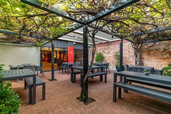 HotelAustralienTASHobartThe Old Woolstore Apartment Hotel Terrasse