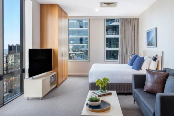 HotelAustralienVICMelbourneOaks Melbourne on Market Hotel Zimmer