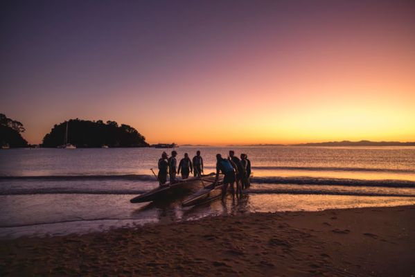 NeuseelandAbel Tasman National Park Kanu Sonnenuntergang